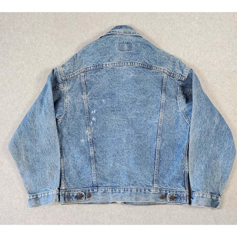 Vintage Levi's 70507 Acid Wash Denim Trucker Jacket Mens Size Medium Made in USA